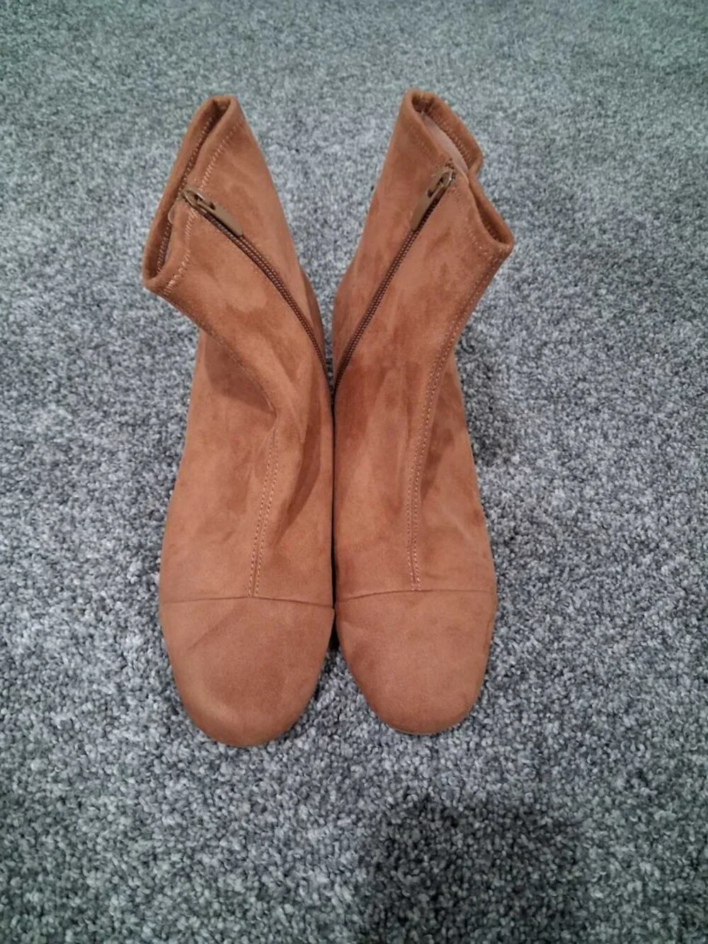 Linea Paolo Wrenly Suede Ankle Boots – Cognac Brown – Size 10